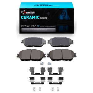 Toyota Tacoma Brake Pads - Front - R1 Concepts - R1 Ceramic Pads & Hardware Kit - `05-`15